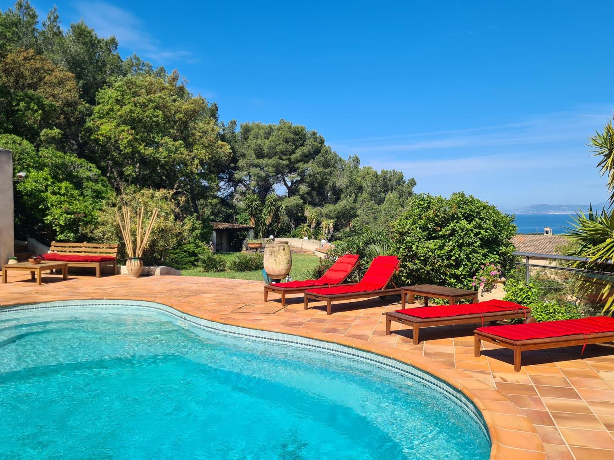 Villa M, Chambres D'Hotes, Vue Mer, Sauna, Piscine A Six-Fours Six-Fours-les-Plages Extérieur photo